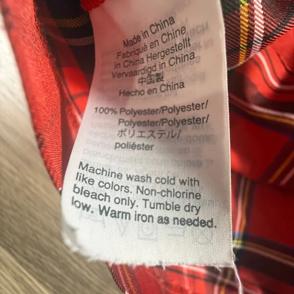 Crewcuts J Crew Girls Red Plaid Taffeta Skirt Holiday Tartan Size 10 Party